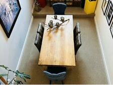 Bespoke Solid Oak Dining Table And 6 Chairs. Excellent Condition. Pet/smoke Free