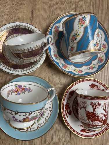Mini cups saucers - x4, china