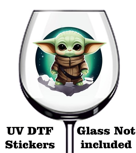 Colourful baby yoda dtf - yoda, uv-dtf