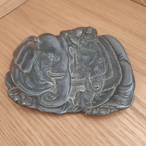 Antique bronze asian dish - bronze,