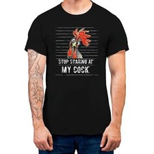 Stop Staring At My Cock Rude Funny Men Gift T-shirt 100% Cotton DTG printed 