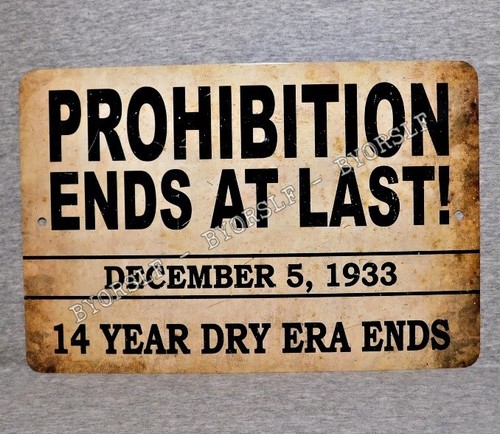 Prohibition metal sign - metal,