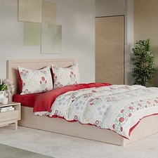 Super King size 4-piece duvet set floral supersoft  cover, sheet, 2 pillowcases 