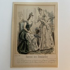 Journal des Demoiselles – Victorian Evening Gowns antique french Engraving 