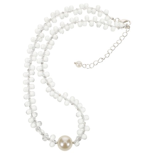 Transparent crystal choker - transparent,