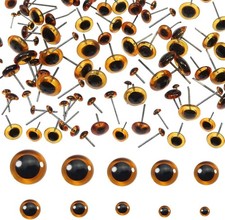 100pcs Deep Brown Glass Eyes