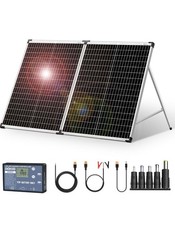 Dokio 100W 12v Foldable Solar Panel For Car Battery/Camper/RV/Home/Garden
