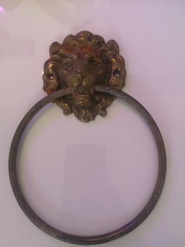 Vintage brass lion - vintage,