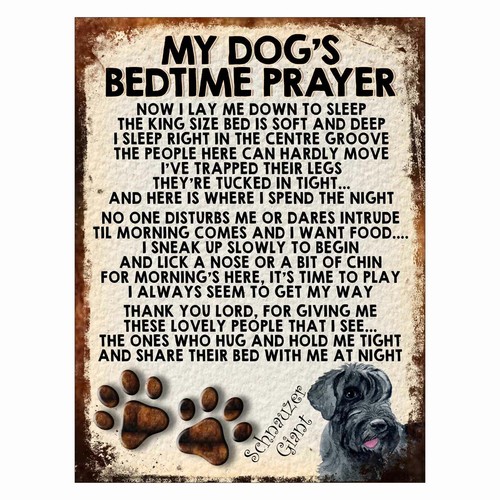 Dog bedtime prayer retro - dog's,