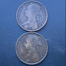 Victoria Pennies 1882H & 1885