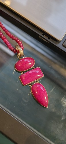 Large ruby pendant - ruby, on