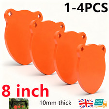 1-4PCS 8'' AR500 Steel Targets Hanging  Steel Shooting Target Gong Target Orange
