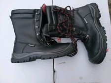 Mens Aboutblu Ranger Safety Work Boots With Side Zip, Toe Cap and Midsole Shoes 