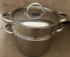 Jean Patrique Professional 24cm Large Saucepan + Steamer Insert + lid