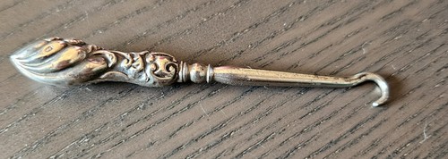 Antique small silver button