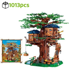 Creative Four Seasons Tree House Building Block Set for Kids' DIY Fun