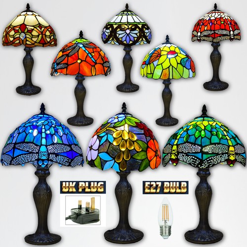 Tiffany style table lamps - table, 10"