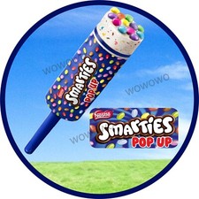 Ice cream van sticker Smarties pop up push up lolly stickers trailer Cafe decal