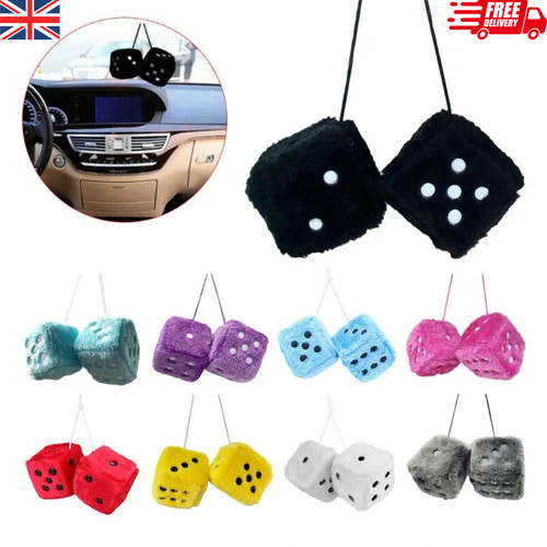 Soft fluffy furry dice - fluffy,