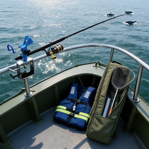 Boat fishing rod holder - rod,
