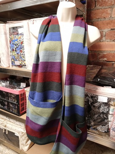 Avon stripe scarf with hand - avon,
