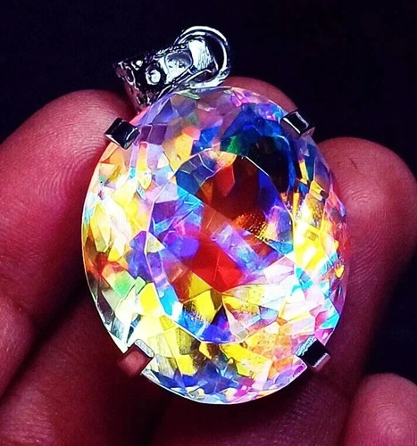 Natural oval mystic topaz - natural,