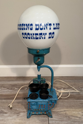Queen cast iron stove lamp - iron,