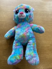 Build A Bear Pastel Blue Pink Bear Plush Teddy 