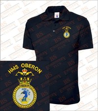 HMS Oberon Embroidered Polo Shirts