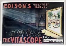 Thomas Edison Vitascope 2"x3" MAGNET Classic Vintage Retro Movies Science 