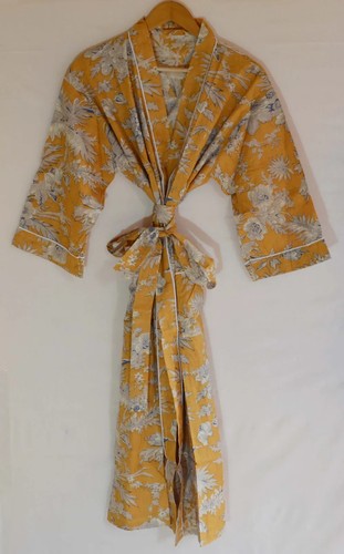Indian yellow floral cotton - yellow,