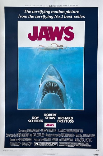 Jaws 1975 original linen - -,