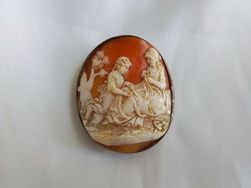 Antique victorian carved shell - victorian,