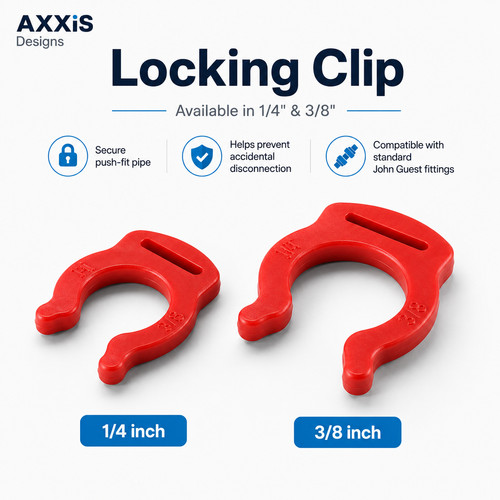 John guest locking clips - locking, 1/4