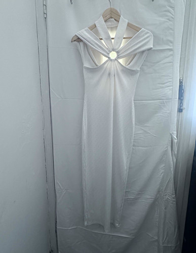 Prettylittlething white halter - white,
