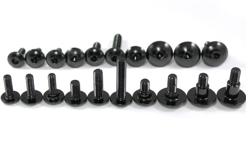 Black aluminium fairing bolts - black,