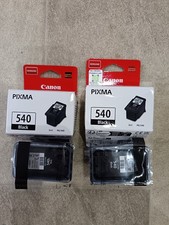  Genuine Canon PG-540 Ink Cartridge  PG540 Black Empty x 2 FREE DELIVERY