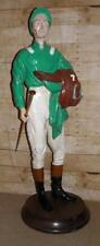 Vintage Large Hand-Painted Fibreglass Horse Racing Jockey Figure Ornament 103 cm
