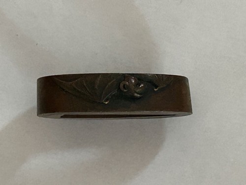 Japanese sword fuchi - japanese, shakudo