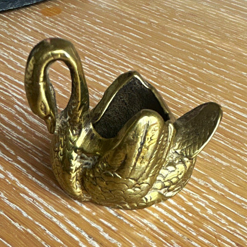 Brass swan ornament decorative - brass,