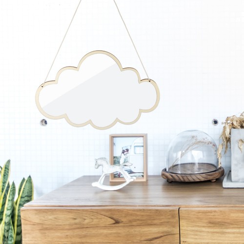 Cloud mirror wall - wall, decor