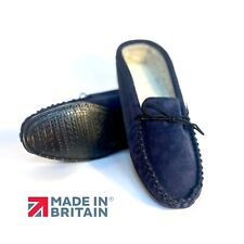 Ladies Moccasin Slippers Navy