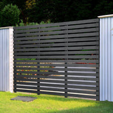 3ft-7ft Tall Grey Slatted Fence Panels Outdoor Wooden Fence Garden Panel Fencing