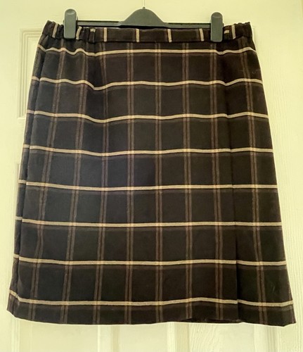 Wool blend plaid skirt in - m&s,