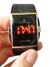 Retro Digital Mens Red LED