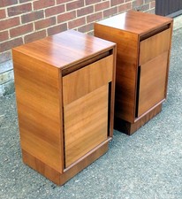 Pair vintage bedside chests