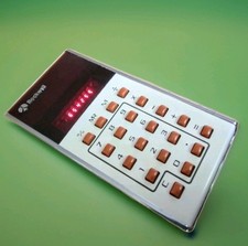 Red Led Calculator Rockwell International 20R  Working Pocket 70s Retro 