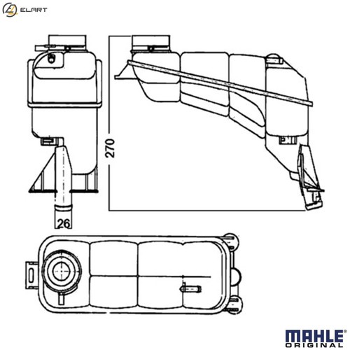 Expansion tank coolant crt - tank,