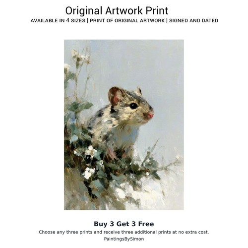 Field mouse print on - |,