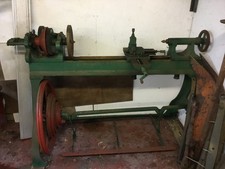 ANTIQUE TREADLE METAL LATHE 